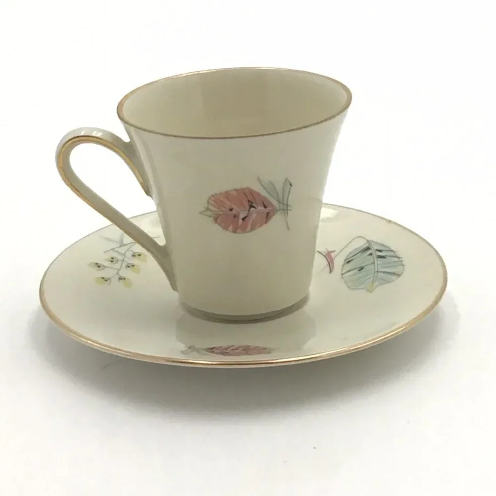 Vintage Zeh Scherzer Bavaria Germany Tea Cup and Saucer